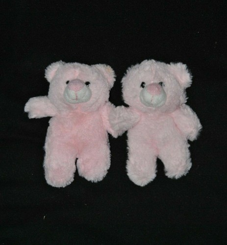 Lot peluche doudou ours rose - ours,